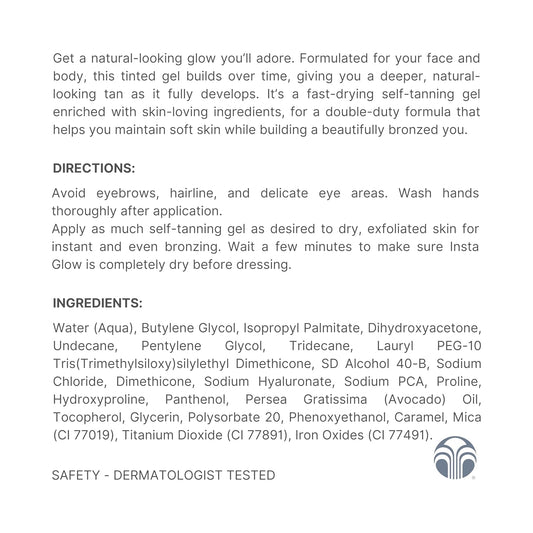 Nu Skin Sunright Insta Glow Self Tanner Gel | 4.2 oz | Summer Tan | Face & Body Bronzer | Beauty & Skin Care | Vitamin E & Avocado Oil & Amino Acids