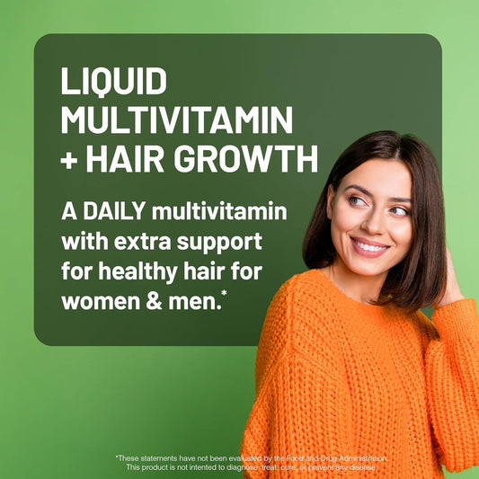 Naturewise Liquid Multivitamin For Hair Growth For Women And Men + Tocogaia® - Biotin - Vitamin D, E, B Complex - Supports Immune, Eye, Nail Health - Ages 18+ - 30 Fl Oz(887 Ml)