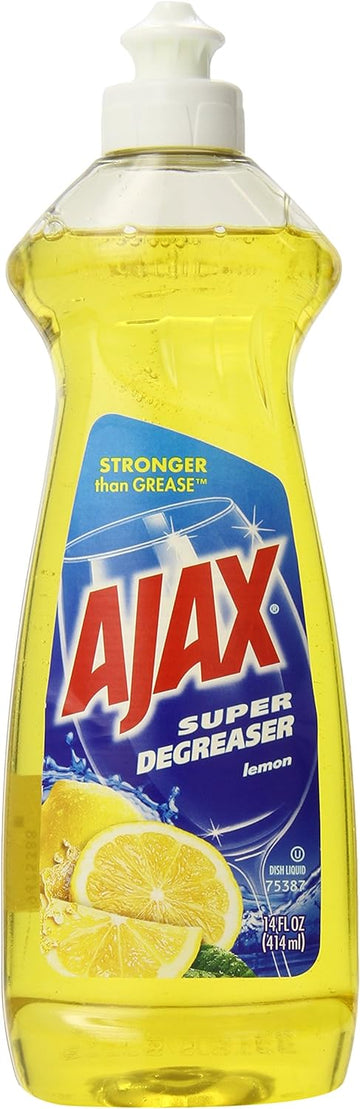 Ajax Super Degreaser Dish Liquid, Lemon, 14 Fluid Ounce