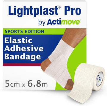 Lightplast Pro By Actimove Sports Edition Eab Tape With Light To Medium Support For Joints, 5 Cm X 6.8 M, White, 1 Roll