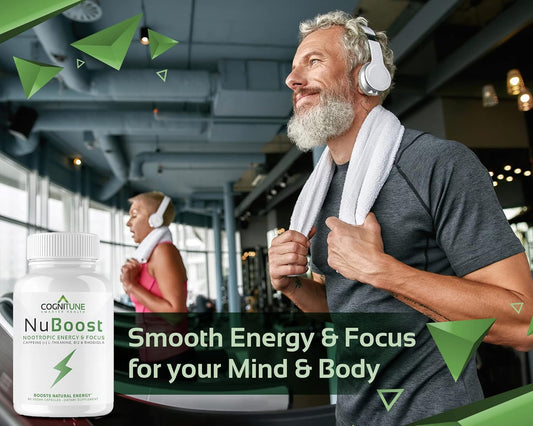 Energy & Focus Supplement - Caffeine L-Theanine, Vitamin B12, Rhodiola + Bioperine For Absorption, No Crash, Jitter Free 100Mg Caffeine Pills, Clean Nootropic Brain Booster