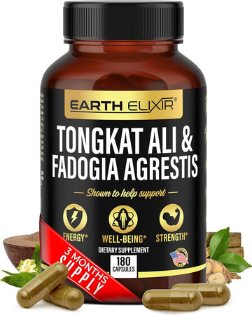 Fadogia Agrestis 600Mg And Tongkat Ali 500Mg Supplements (180 Capsules) - Made In Usa - 3 Month Supply β 3Rd Party Tested - Long Jack - Tongkat Ali Fadogia Agrestis Supplements For Men