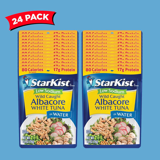 Starkist Low Sodium Albacore Tuna In Water, 2.6 Oz, Pack Of 24