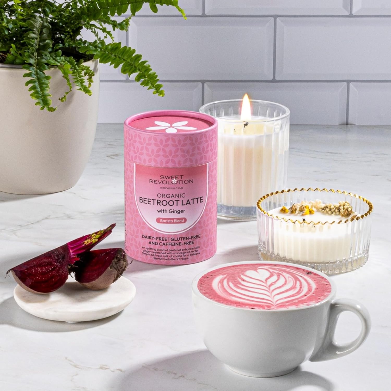 Sweet Revolution Organic Beetroot Latte with Ginger Barista Blend (1 x 500g) Catering Pack. Gluten Free, Dairy Free, Refined Sugar-Free. : Amazon.co.uk: Grocery