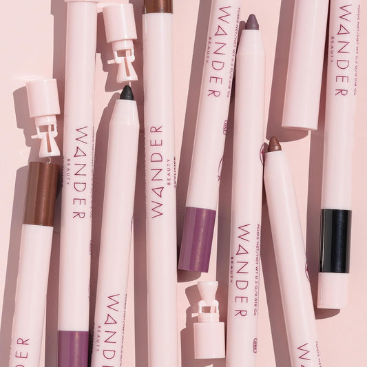 Wander Beauty Skyliner Automatic Gel Eyeliner (Tan Line) - Smudge Proof Retractable Gel Liner - Precise Application With Built-In Eye Pencil Sharpener - Intense Pigment Gel Eyeliner Pencil- 0.01 Fl Oz