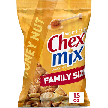 Chex Mix Snack Party Mix, Honey Nut, Family Size Sweet Salty Pub Mix, 15 Oz
