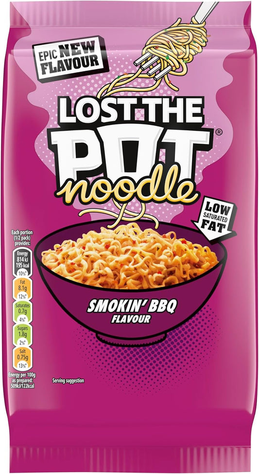 Pot Noodle Smokin’ Bbq Lost The Pot Noodle Low In Saturated Fat Instant Noodles 16X 85 G