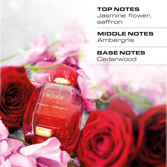 Rouge - Eau De Parfum - Perfume For Women - Floral Woody Mist - Long Lasting Fragrance Spray For Her With Notes Of Jasmine, Saffron, Ambergris & Cedar - 3.4 Oz