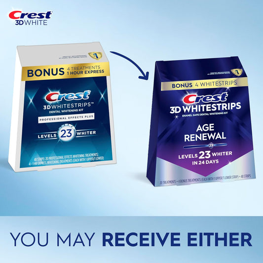 Crest 3D Whitestrips, 1 Week Smile Transformation, Whitestrips 3D White, Teeth Whitening Strip Kit, 14 Treatments (Each With 1 Upper/1 Lower), 28 Strips