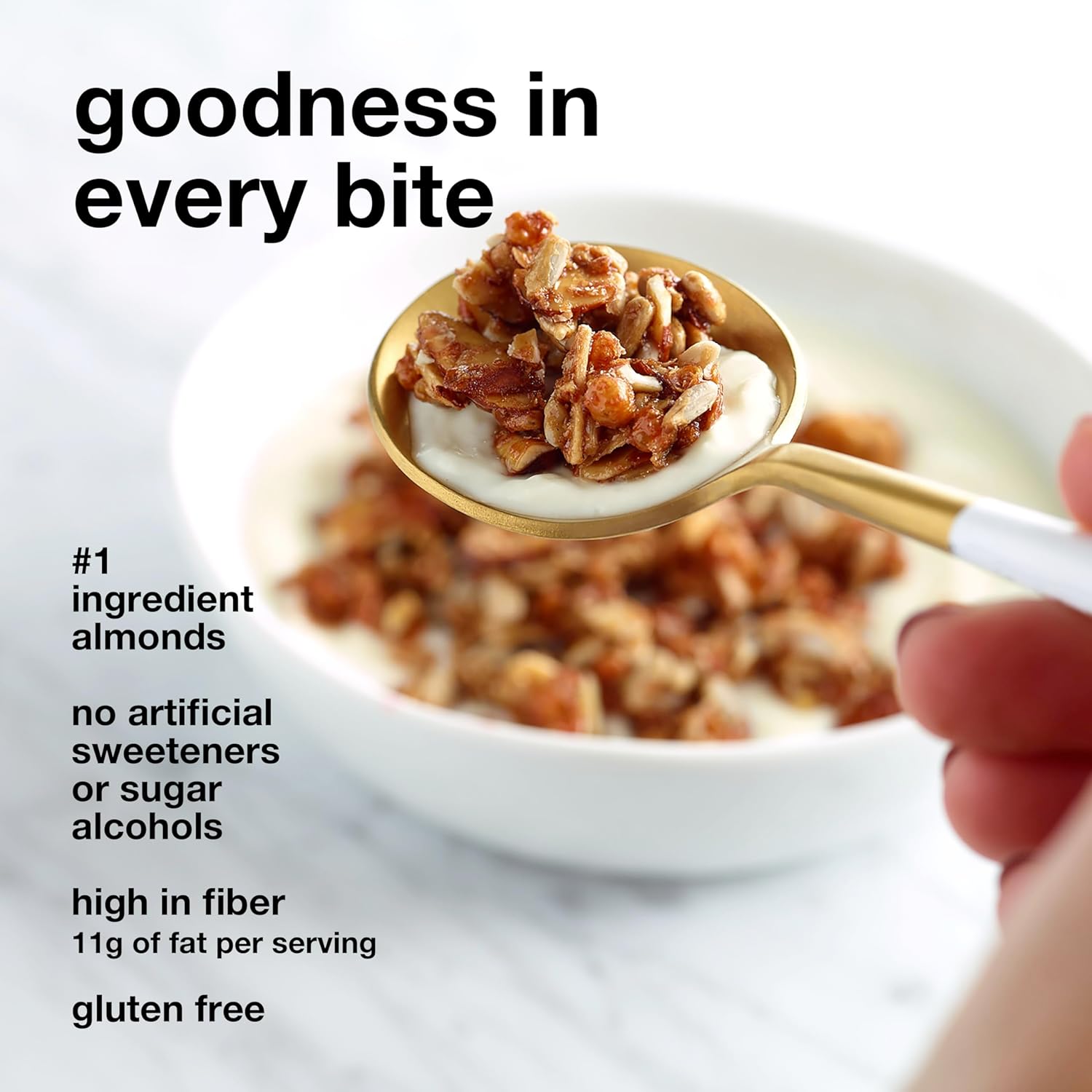 Kind Zero Added Sugar Granola, Caramel Mocha Nut, Healthy Snacks, Good Source Of Fiber, Gluten Free, Low Sugar, 5G Protein, 5 Count