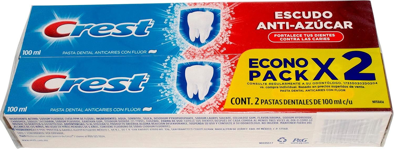 2X Crest Anti Azucar 100 Ml Spanish
