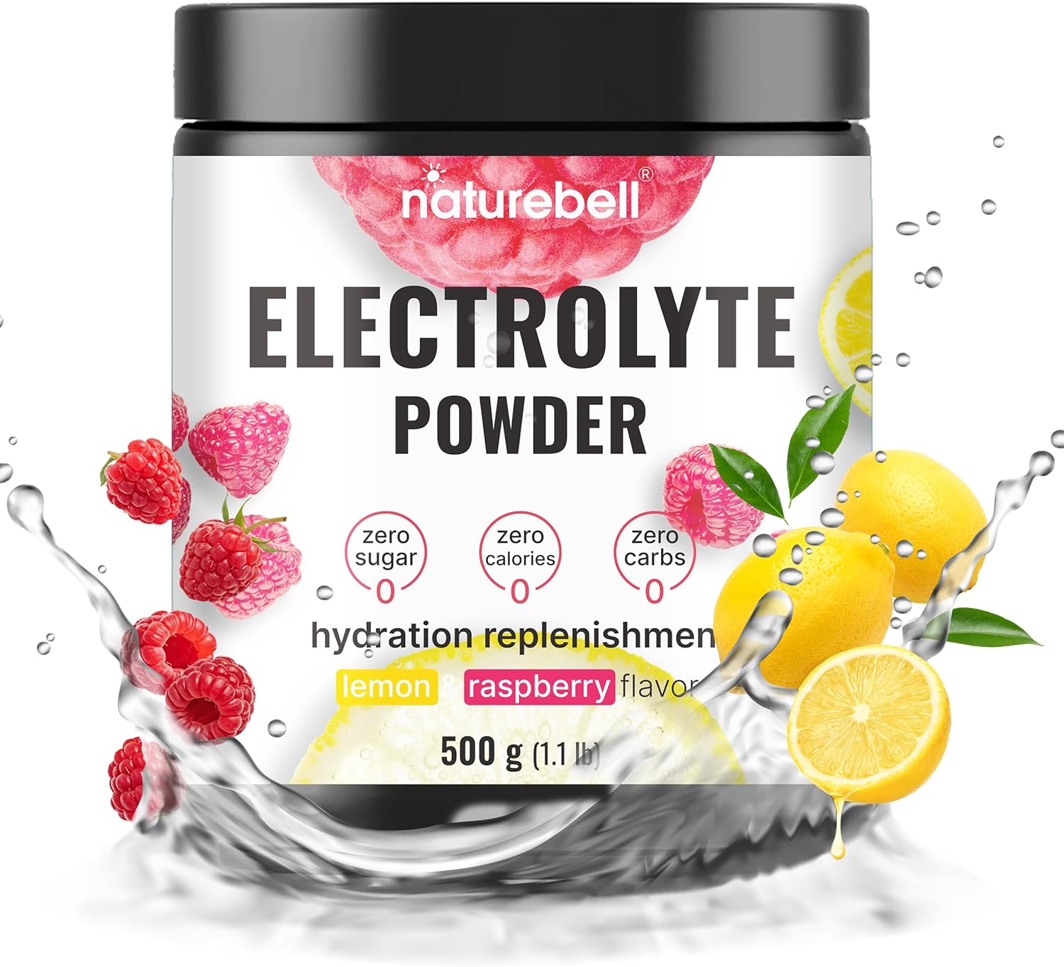 NatureBell Magnesium Glycinate Capsules 500mg & Electrolyte Hydration Powder Bundle Pack | Chelated & Purified Mineral | Real Coconut Water Electrolytes : Health & Household