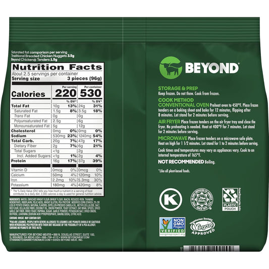 Beyond Plant-Based Chicken Breaded Tenders, 8 Oz Bag