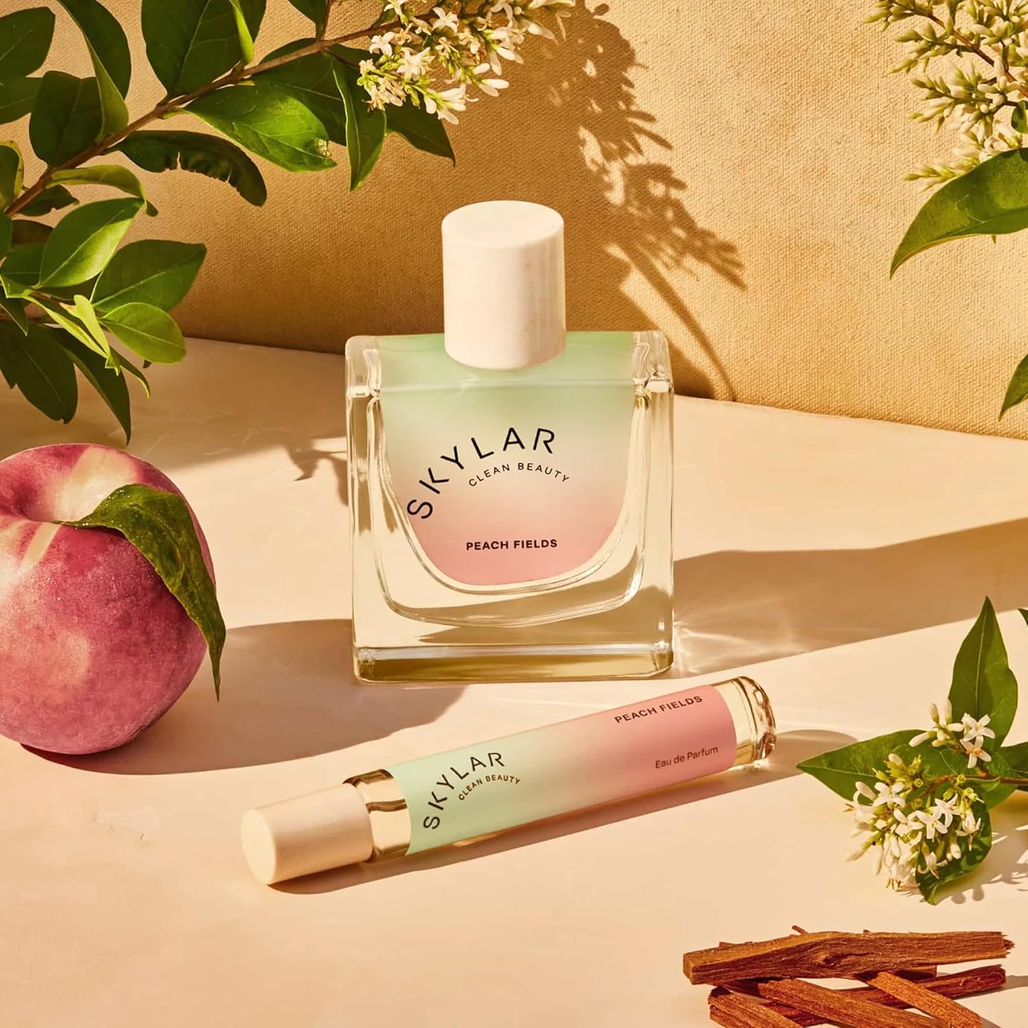 Skylar Peach Fields Eau De Parfum - Hypoallergenic & Clean Perfume For Women & Men, Vegan & Safe For Sensitive Skin - Sweet Perfume With Notes Of Mandarin, Grapefruit, Peach - 10Ml /0.33 Fl Oz : Beauty & Personal Care