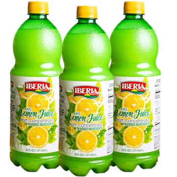 Iberia 100% Lemon Juice, 32 Ounce (Pack Of 3)