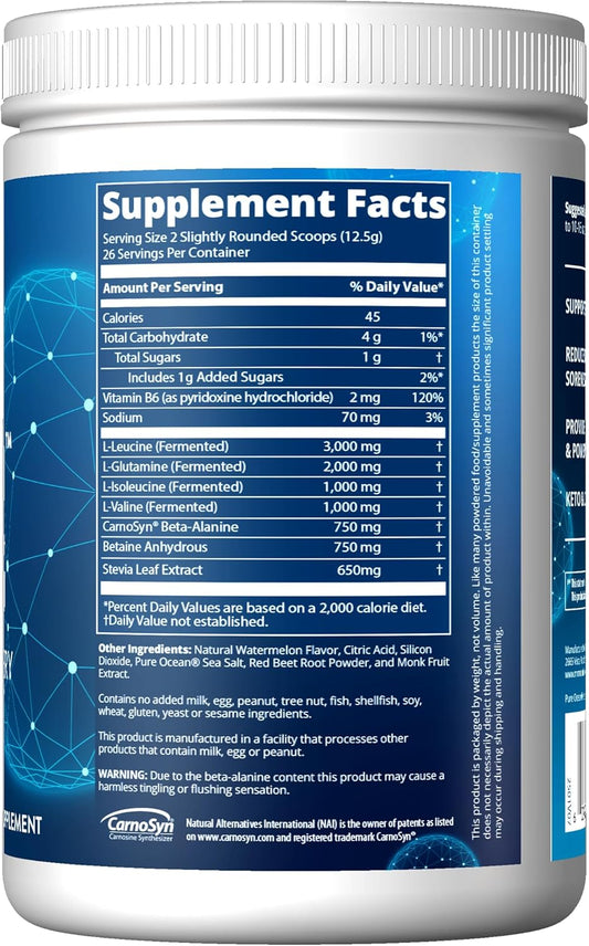 Mrm Nutrition Reload Bcaa+G Post-Workout Recovery| Island Fusion Flavored| 9.6G Amino Acids| With Carnosyn®| Muscle Recovery| Keto Friendly| 26 Servings