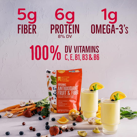 Betterbody Foods Organic Antioxidant Fruit And Fiber Superfood Blend, 12.7 Ounce, Powder