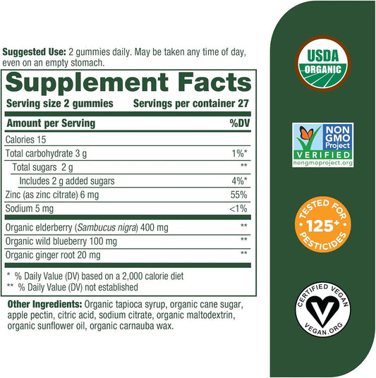 Megafood Elderberry Immune Support - Gummy With Zinc, Elderberry, Ging