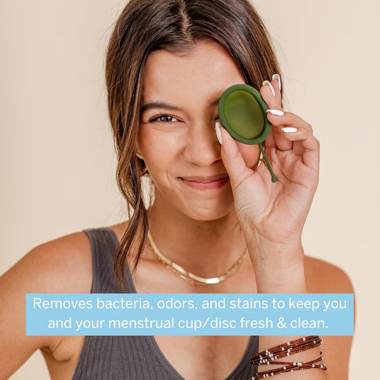 Menstrual Cup Wash - Best Formula To Wash Your Period Cups - Organic And Natural Ingredients & Ph Balanced - Travel Size - Gel Cleaner - Sterilizer Soap For Menstrual Discs (2.5 Ounces)