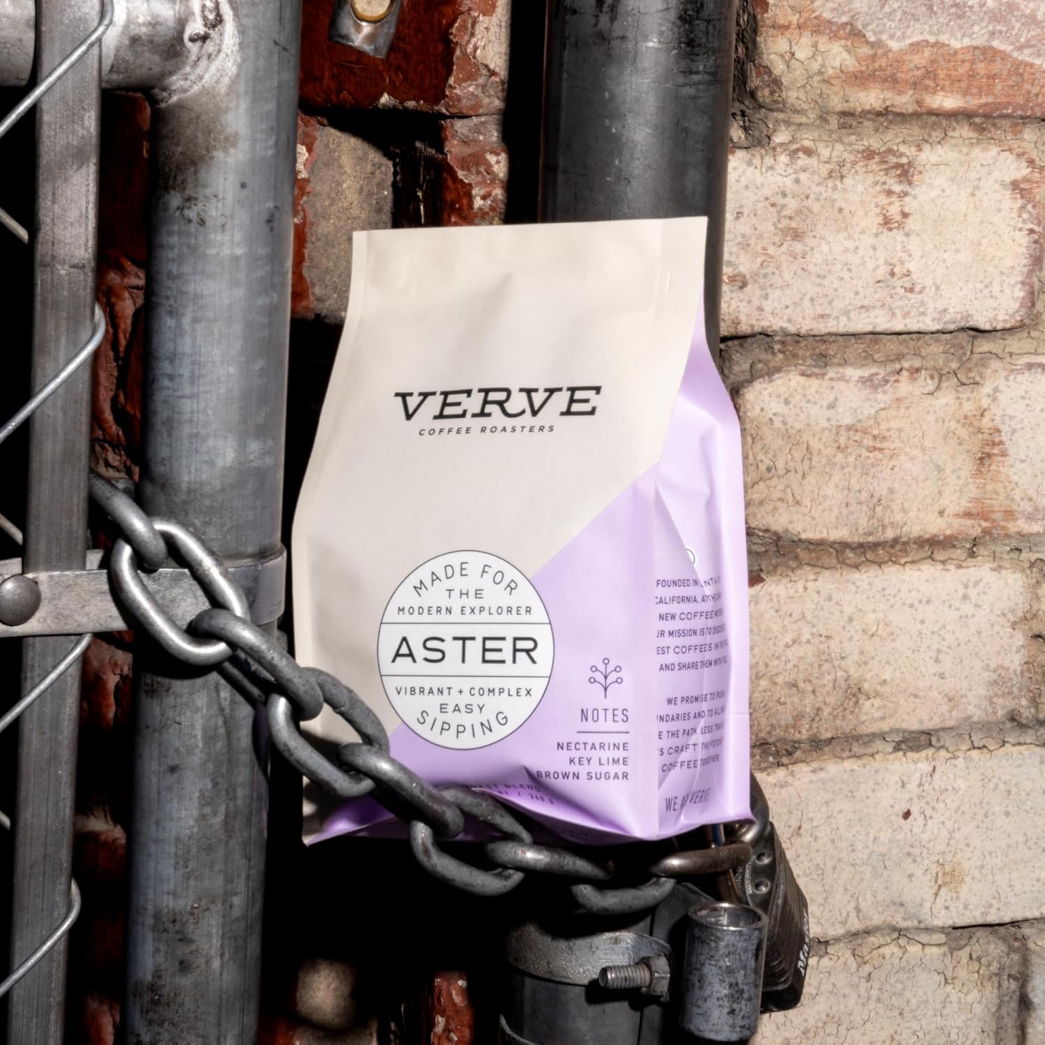 Verve Coffee Roasters Whole Bean Coffee Aster Blend (1950 Blend) | Medium Roast, Brewed Or Espresso | Ethiopian Blend, Direct Trade, Resealable Pouch | Enjoy Hot Or Cold Brew | 12Oz Bag