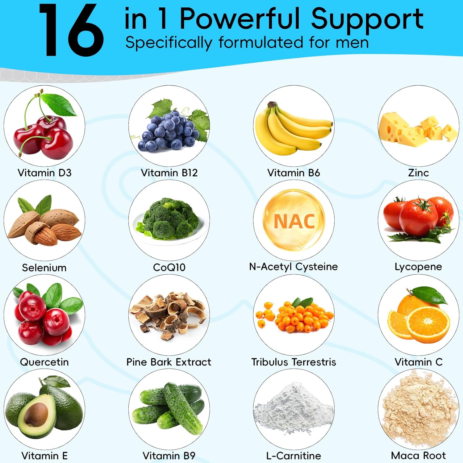 Male Fertility Supplements, Advanced Fertility Supplement For Men Optimal Sperm Count Motility & T-Level With Maca Root, Tribulus Terrestris, Zinc, Coq10, Pre Conception For Him, 90 Caps