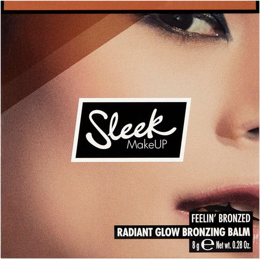 Sleek Makeup Feelin’ Bronzed Radiant Glow Bronzing Balm, Creamy And Blendable Balm Enriched With Vitamin E, Santa Cruz, 8 G
