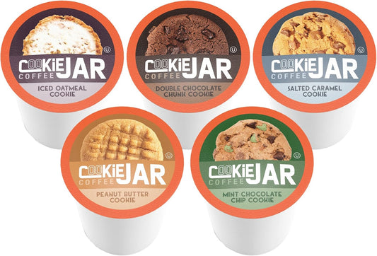 Cookie Jar Assorted Flavored Coffee Pods For Keurig K Cup Brewers, 40 Count Variety Pack – Flavored Coffee Sampler With Multiple Delicious Options