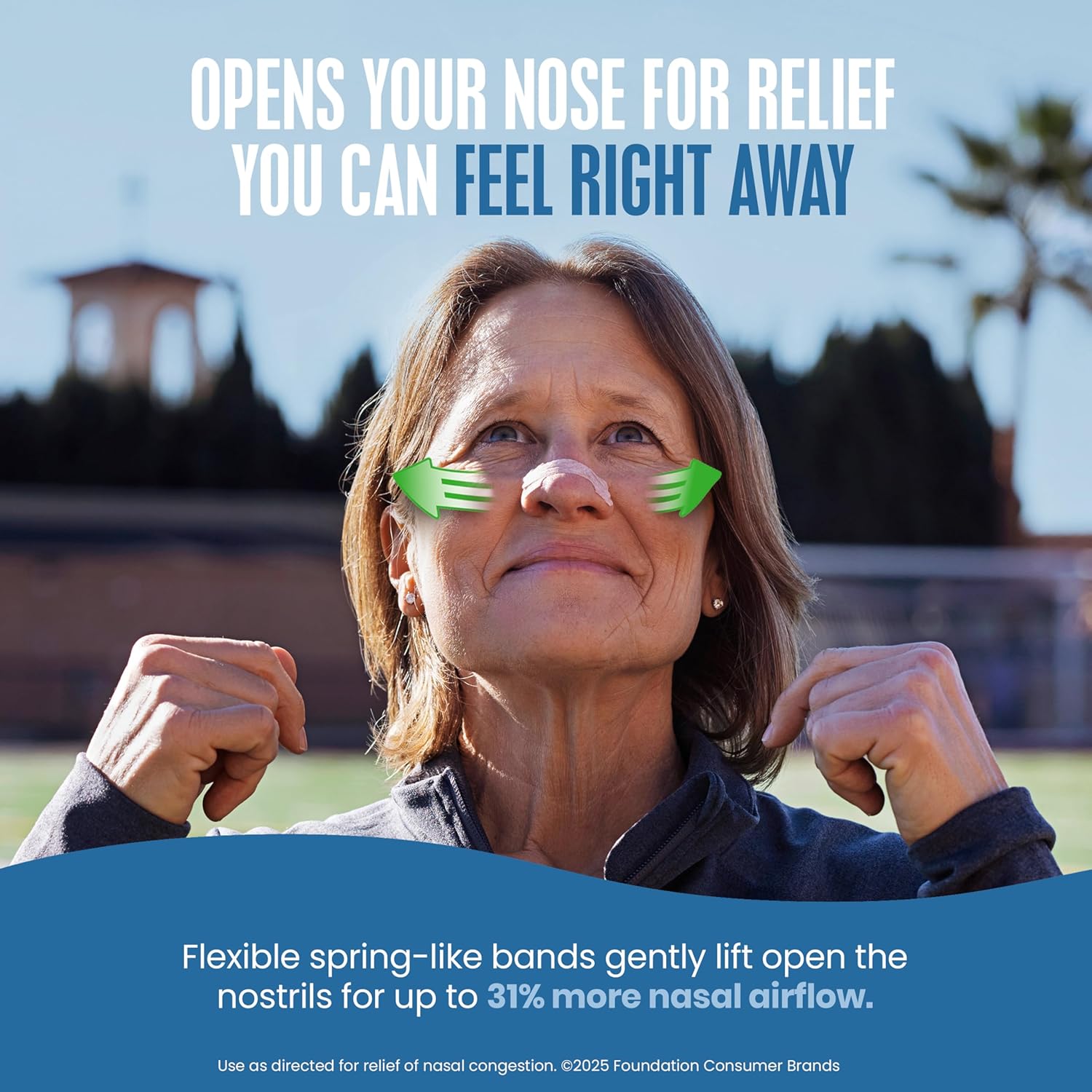 Breathe Right Extra Strength Nasal Strips, Menthol Scented, Drug Free, Less Snoring & Better Breathing From Nasal Congestion, Tan, 26 Count : Health & Household