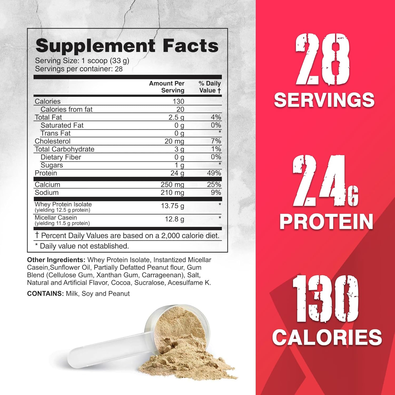 Apollon Nutrition 50/50 Formula-X | Whey Isolate And Casein Protein | 5 Lb (Alpine Vanilla) : Health & Household