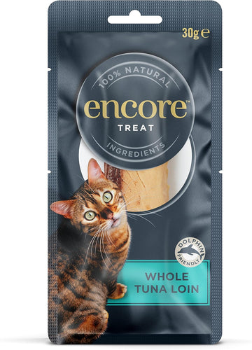 Encore 100% Natural Cat Treats, Whole Tuna Loin Cat Snack, 30G (Pack Of 12)Enc9504
