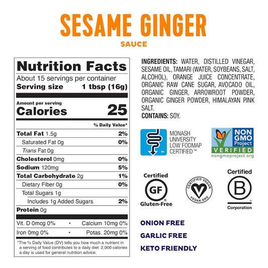 Fody Foods No Soy Teriyaki Sauce & Marinade, 8.5 Oz, Garlic And Onion Free, Low Fodmap Certified, Gut & Ibs Friendly, Vegan, Non-Gmo, Gluten Free, Keto Friendly