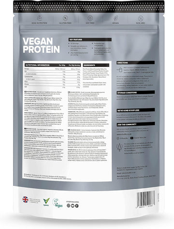 Vivo Vegan Protein Powder - 0.7 Oz Of Plant-Based Protein Per Scoop, 30 Servings (33.8 Oz) (Dark Chocolate)