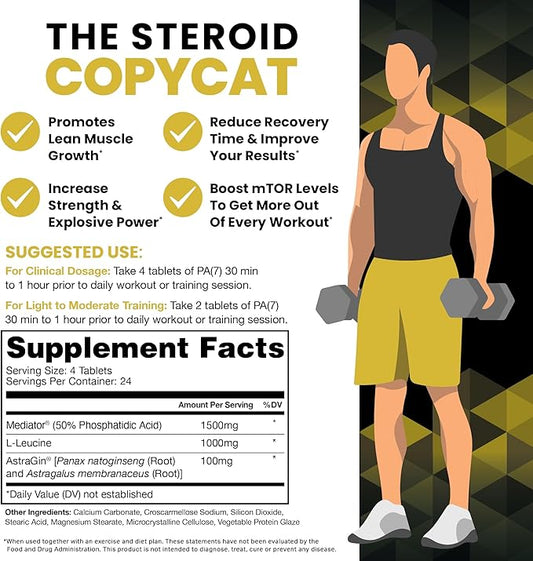 Hpn Pa(7) Phosphatidic Acid Muscle Builder Top Natural Muscle Builder - Boost Mtor | Build Mass And Strength From Your Workout | 30 Day Supply