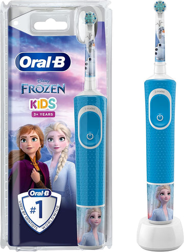 Oral-B Stages Power Kids Electric Toothbrush Featuring Frozen Characters, 1 Handle, 1 Brush Head, Uk 2 Pin Plug