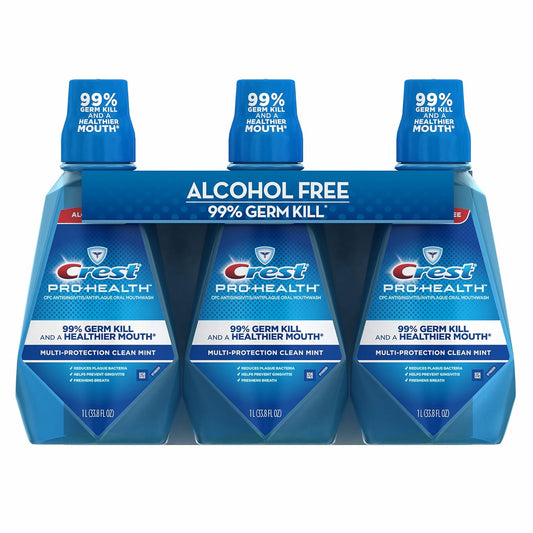 Crest 76380 Pro Health Multiprotection Rinse 3 Pack 1 L, Shape : Health & Household
