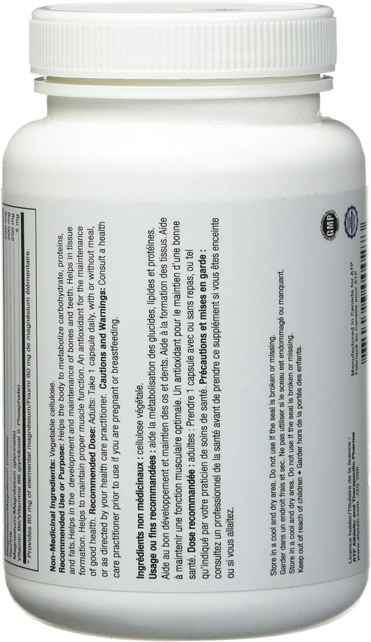 Atp Lab Ultra High Potency Magnesium Complex Supplement - Magnesium Malate 250Mg, Magnesium Taurate 200Mg, Magnesium Glycinate 250Mg, Vitamin B6 5Mg - Max Absorption Magnesium Supplement 90 Capsules