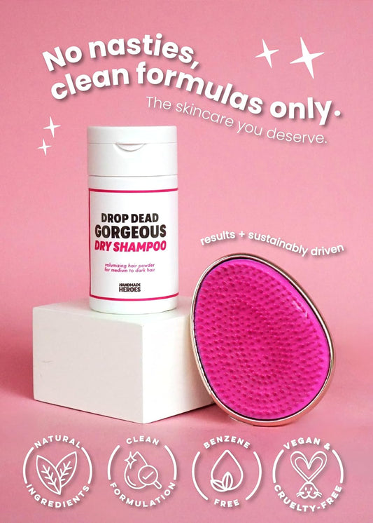 Handmade Heroes Save 15% Volumizing Hair Powder Dry Shampoo and Cuticle Oil for Strengthening Nails and Cuticles