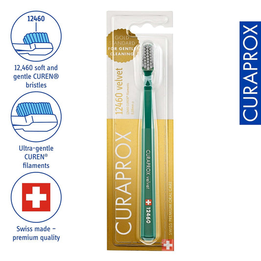 Curaprox Cs 12460 Velvet Soft Toothbrush ā Sensitive Gum Care | Ultra-Gentle Cleaning With 12,460 Filaments | Single Pack, Random Color