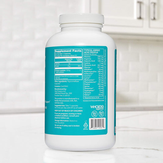 Vital Proteins Marine Collagen Peptides Capsule Supplement For Skin Hair Nail Joint - Hydrolyzed Collagen, Non-Gmo Project Verified (360 Capsules)