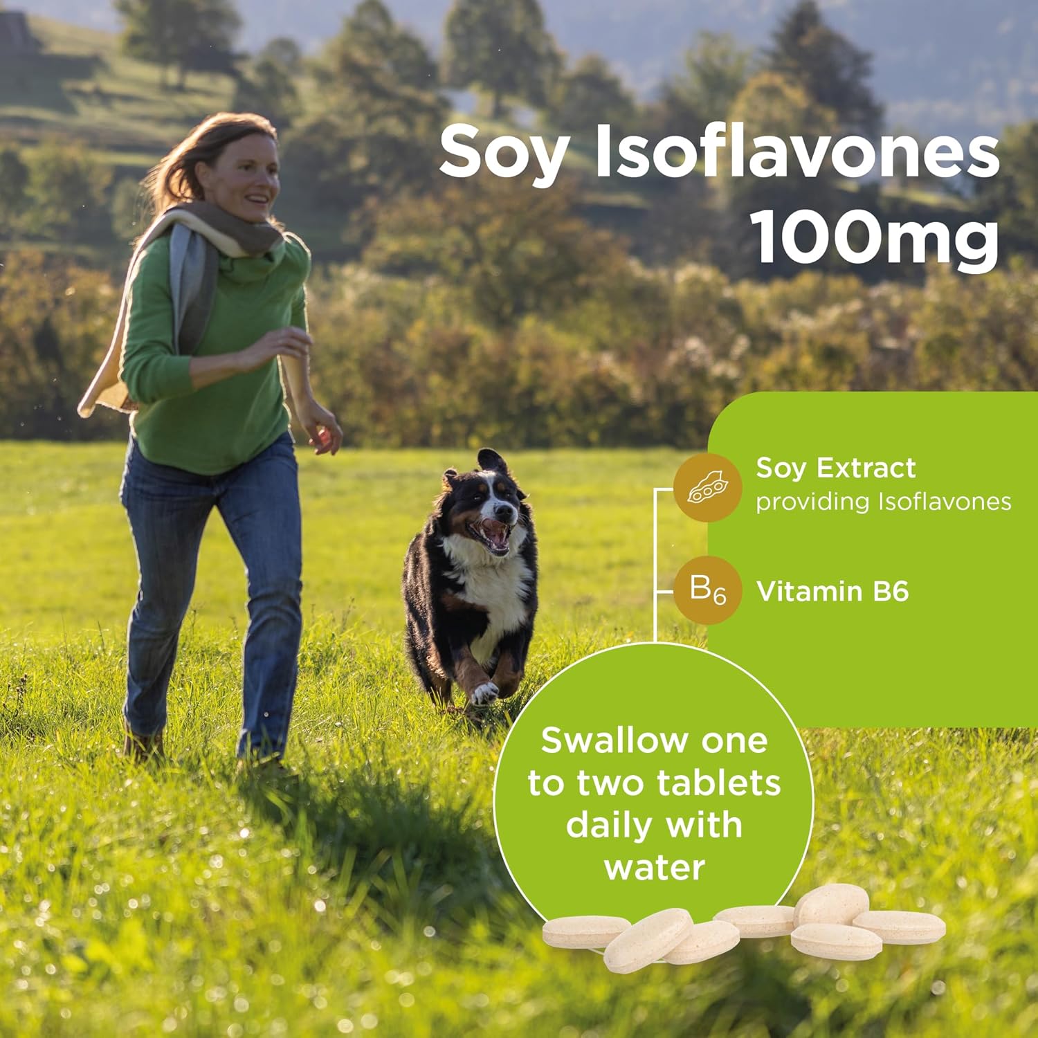 Healthspan Soy Isoflavones Hormone Balance 100mg | with Vitamin B6 | Regulate Hormonal Activity | Natural Plant Oestrogen | 40% Isoflavone Content | Soy Germ Extract | Vegan (120 Tablets) : Amazon.co.uk: Health & Personal Care