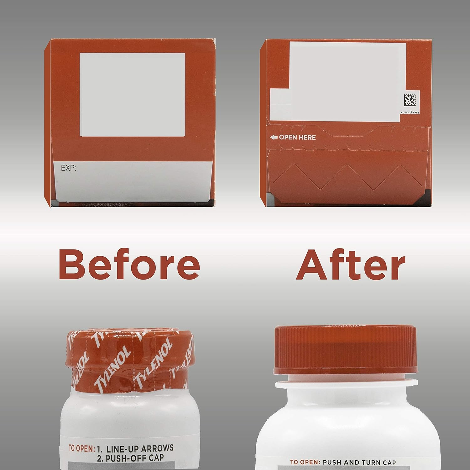 Tylenol Extra Strength Caplets with 500 mg Acetaminophen Pain Reliever Fever Reducer ct, no Flavour, 100 Count : Health & Household