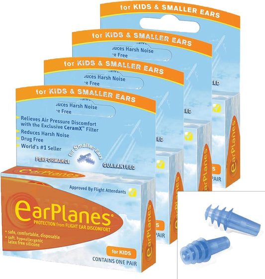 Earplane Kids Smaller Ears Earplugs Protection (4 Pairs)
