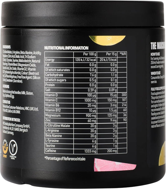 Maxinutrition Max Charge Vitamin Boosted Pre-Workout, Sugar-Free Energy And Performance Boosting Sports Drink For Endurance And Recovery, Berry Blast, 300G