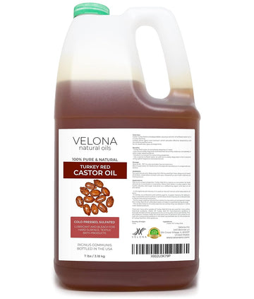 velona Castor Oil Turkey Red 1 Gallon / 128 Fl Oz | 100% Pure and Natural Carrier Oil | Cold Pressed | Hair, Body and Skin Care | Use Today - Enjoy Results