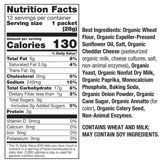 Annie'S Cheesy Cheddar Crackers With Organic Hidden Veggies, 7.5 Oz