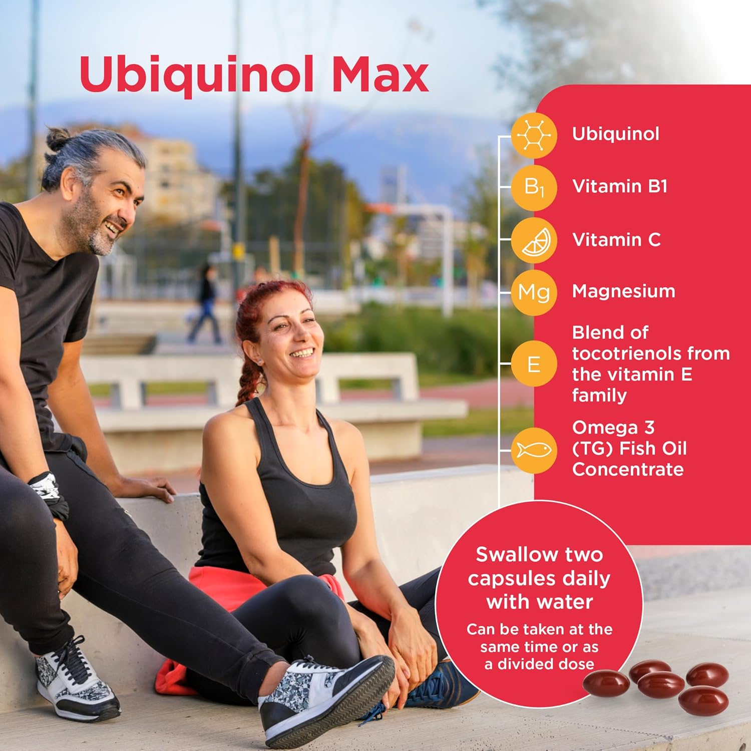 Healthspan Ubiquinol Max | 60 Capsules | with Vitamin C & Vitamin B1 | Tocotrienol Complex | Omega 3 Fish Oil | 280mg coQ10 : Amazon.co.uk: Health & Personal Care