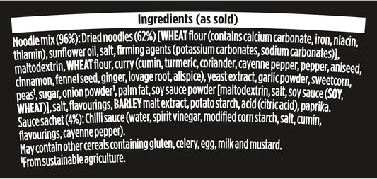 Pot Noodle Bombay Bad Boy Standard Pot Instant Vegan* Snack Quick To Make Noodles 90 G