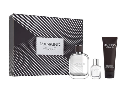 Kenneth Cole Mankind Eau De Toilette 3Pc Gift Set, Cologne For Men + After Shave Balm, Aromatic Woody Fragrance, Notes Of Cardamom, Cedarwood, Sandalwood, Oak Moss, Modern + Masculine Scent : Beauty & Personal Care