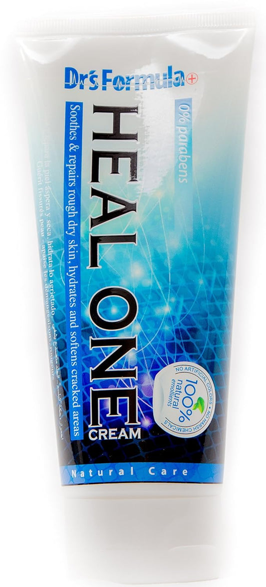 Dr's Formula Heal One Cream: Hydrates and Softens Dry Cracked and Calloused Feet & Heel, Calms Redness and Irritation, Soothes, Repairs and Protects Rough Dry Skin (6 oz Tube)