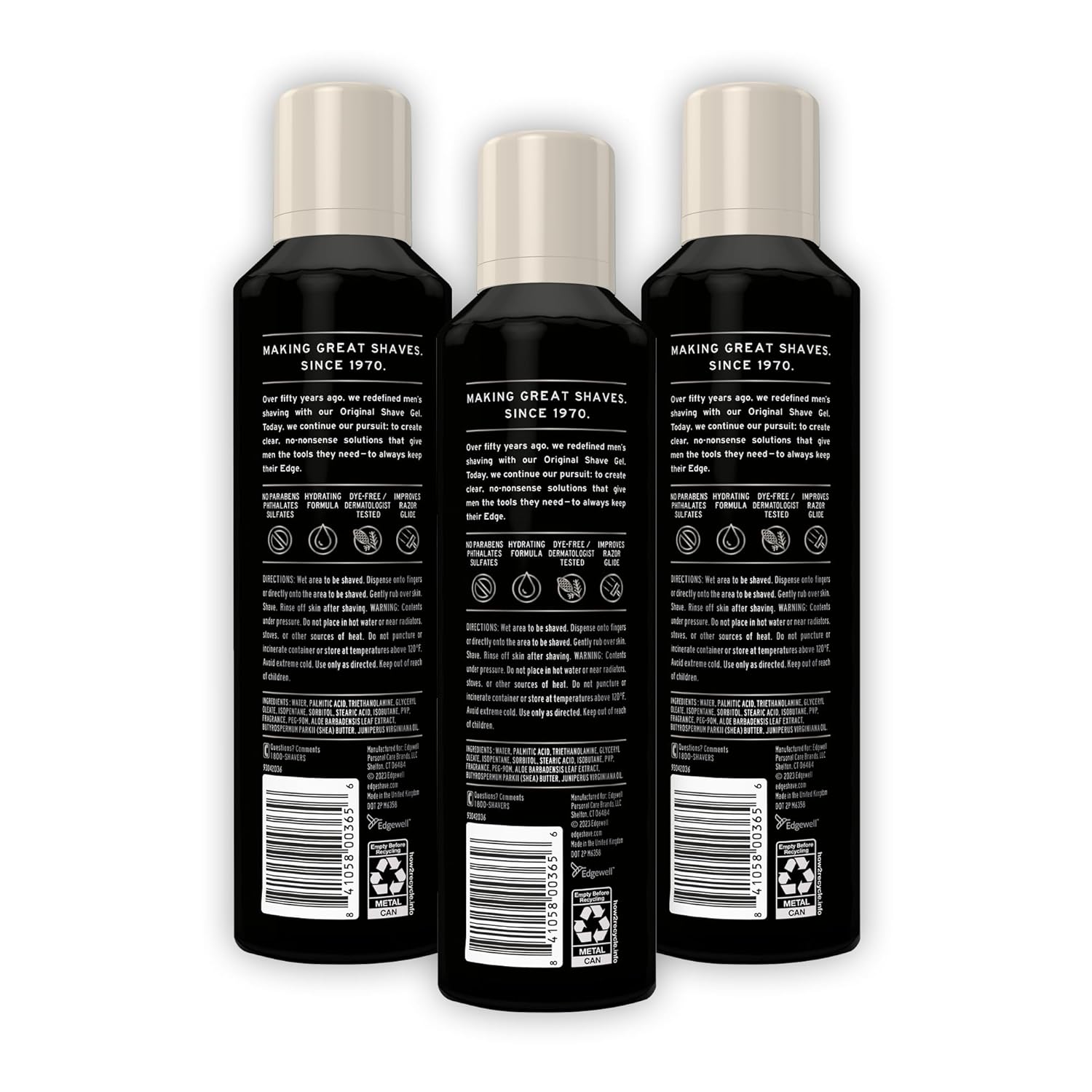 Edge Shave Gel for Men, Cedarwood & Shea Butter, 7oz (3 Pack) - Shaving Gel For Men That Moisturizes, Protects and Soothes To Help Reduce Skin Irritation : Beauty & Personal Care